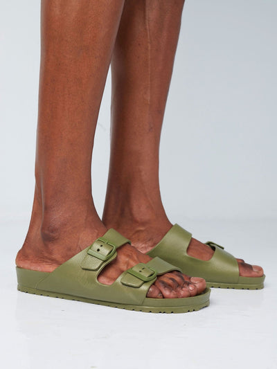 Ziatu Double Buckle Sandals - Green - Shopzetu
