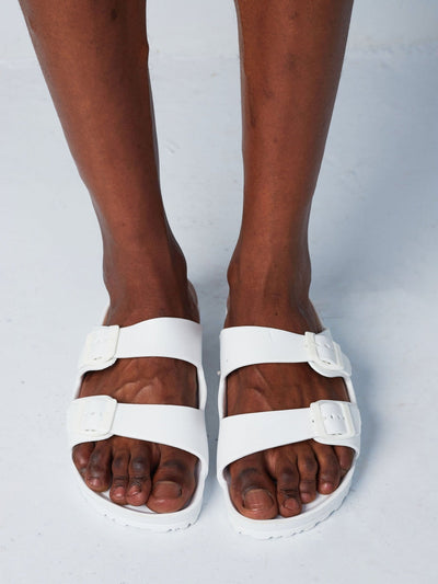 Ziatu Double Buckle Sandals - White - Shopzetu