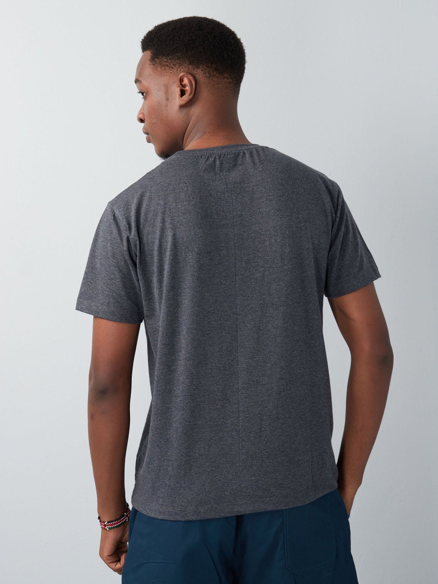 King's Collection Unisex Round Neck T-shirt - Dark Grey - Shopzetu