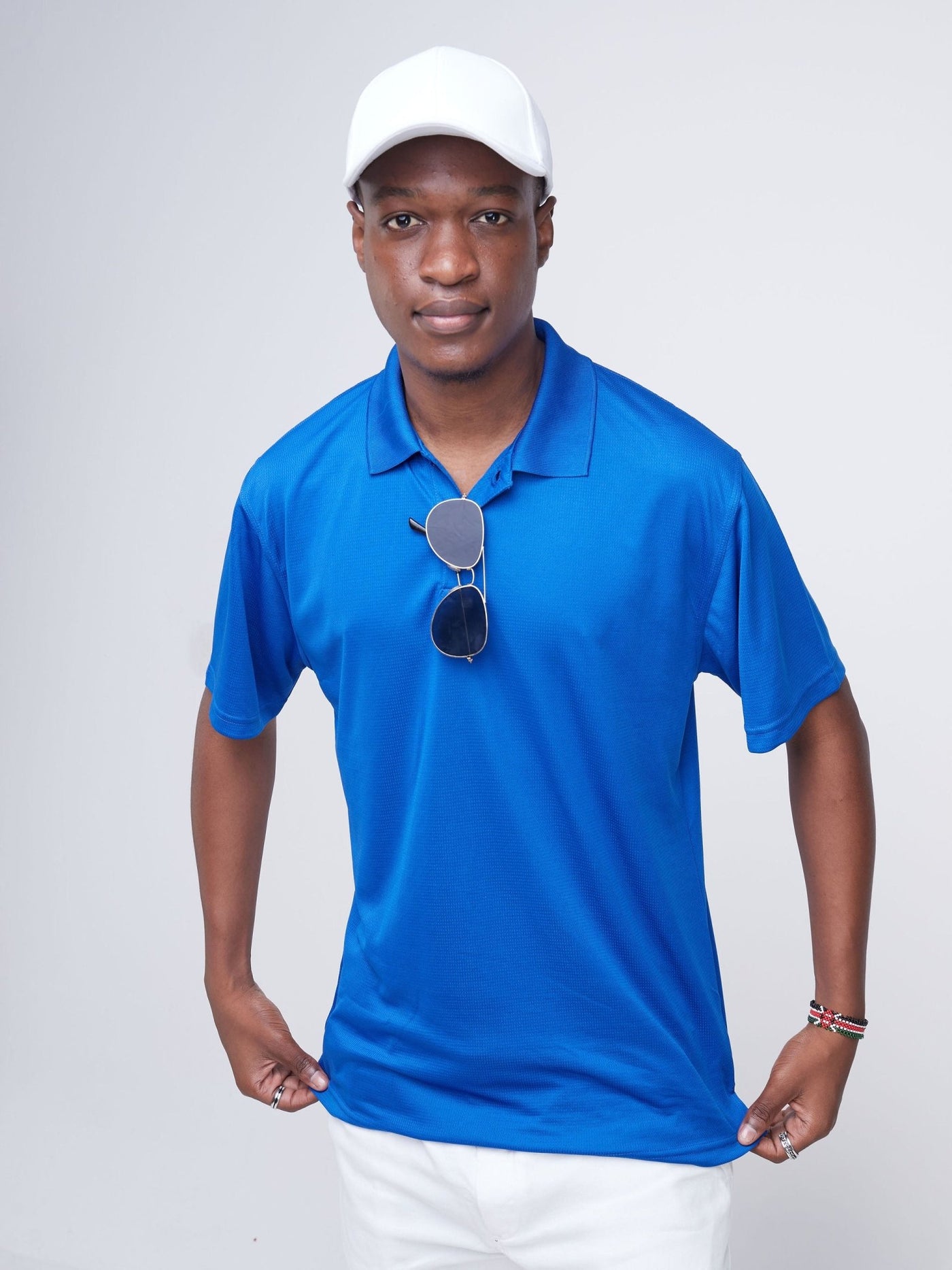 King's Collection Golf polo Shirt - Blue - Shopzetu