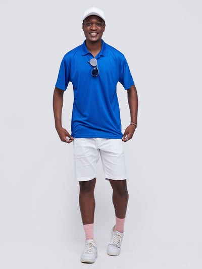 King's Collection Golf polo Shirt - Blue - Shopzetu