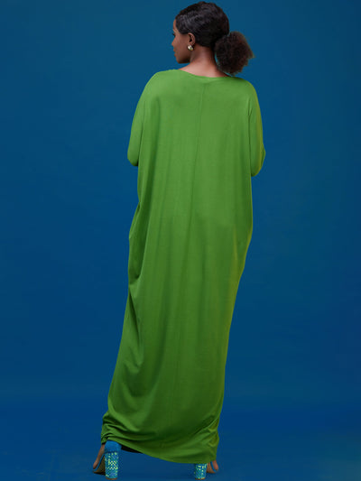 Vivo Basic Dolman Maxi Dress - Hunters Green