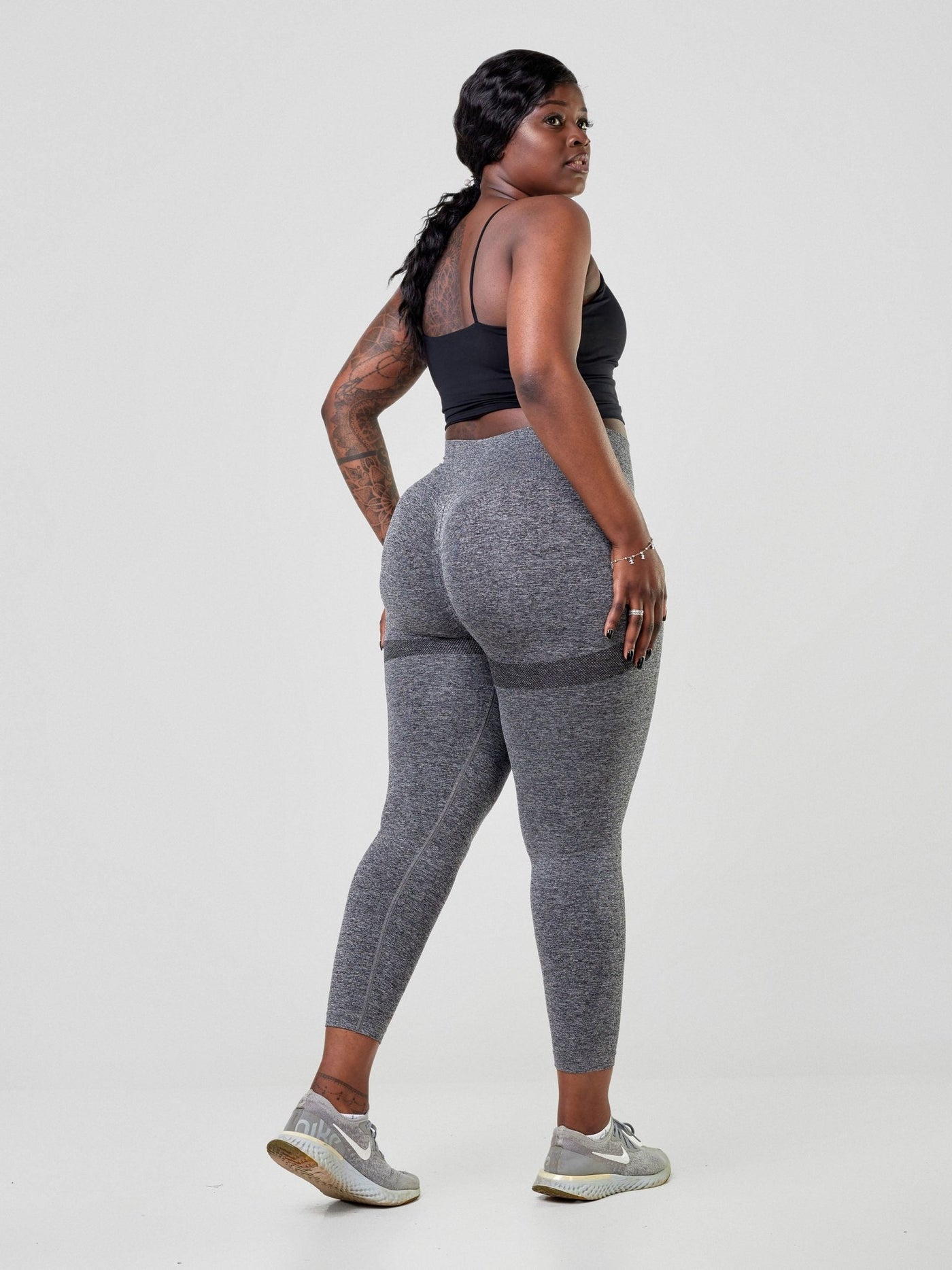 Ava Fitness Stay Active Leggings - Dark Grey - Shopzetu