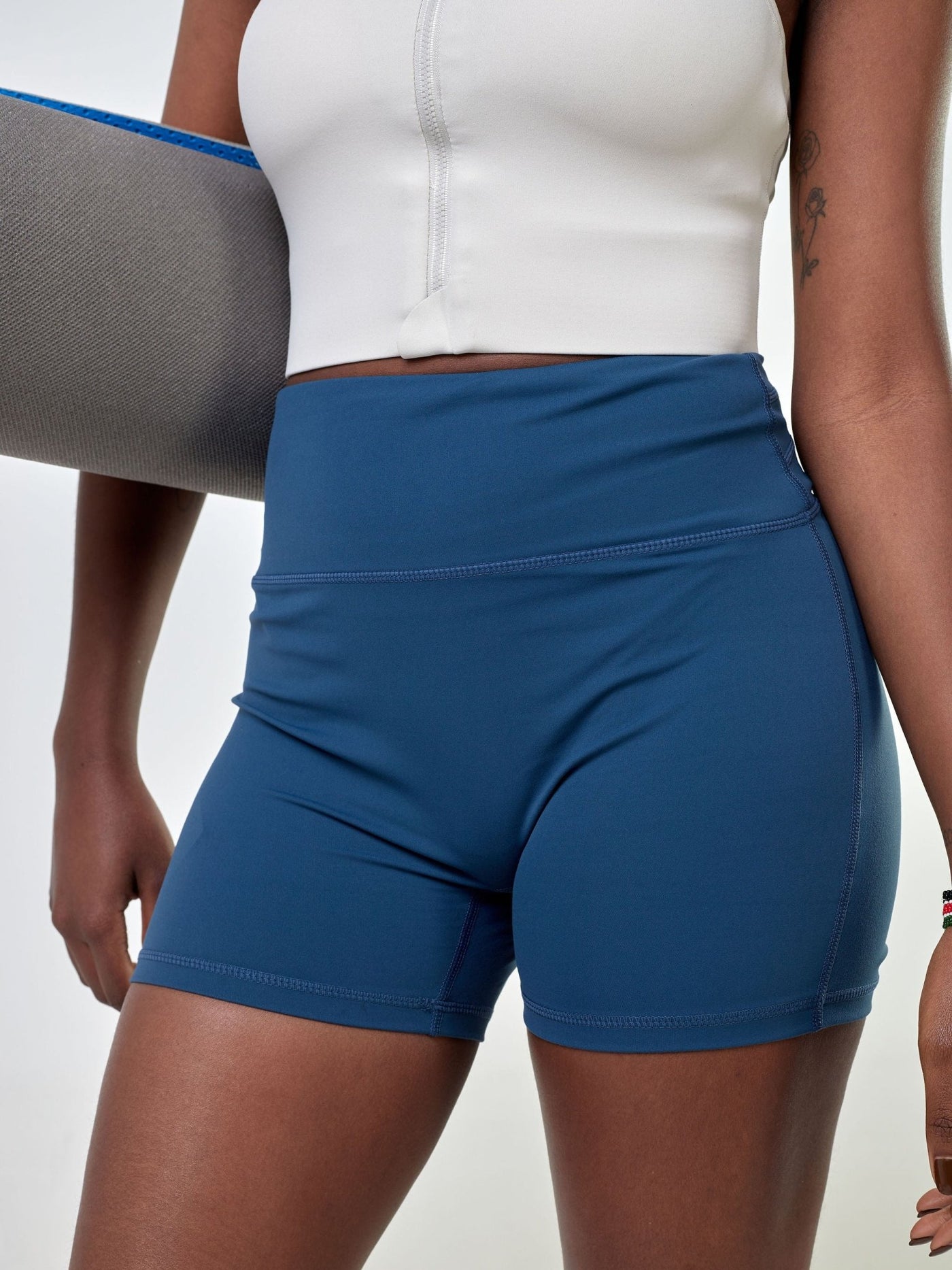 Ava Fitness Rozy Workout Shorts - Dark Blue - Shopzetu