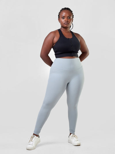 Ava Fitness Bella Workout Leggings - Light Grey - Shopzetu
