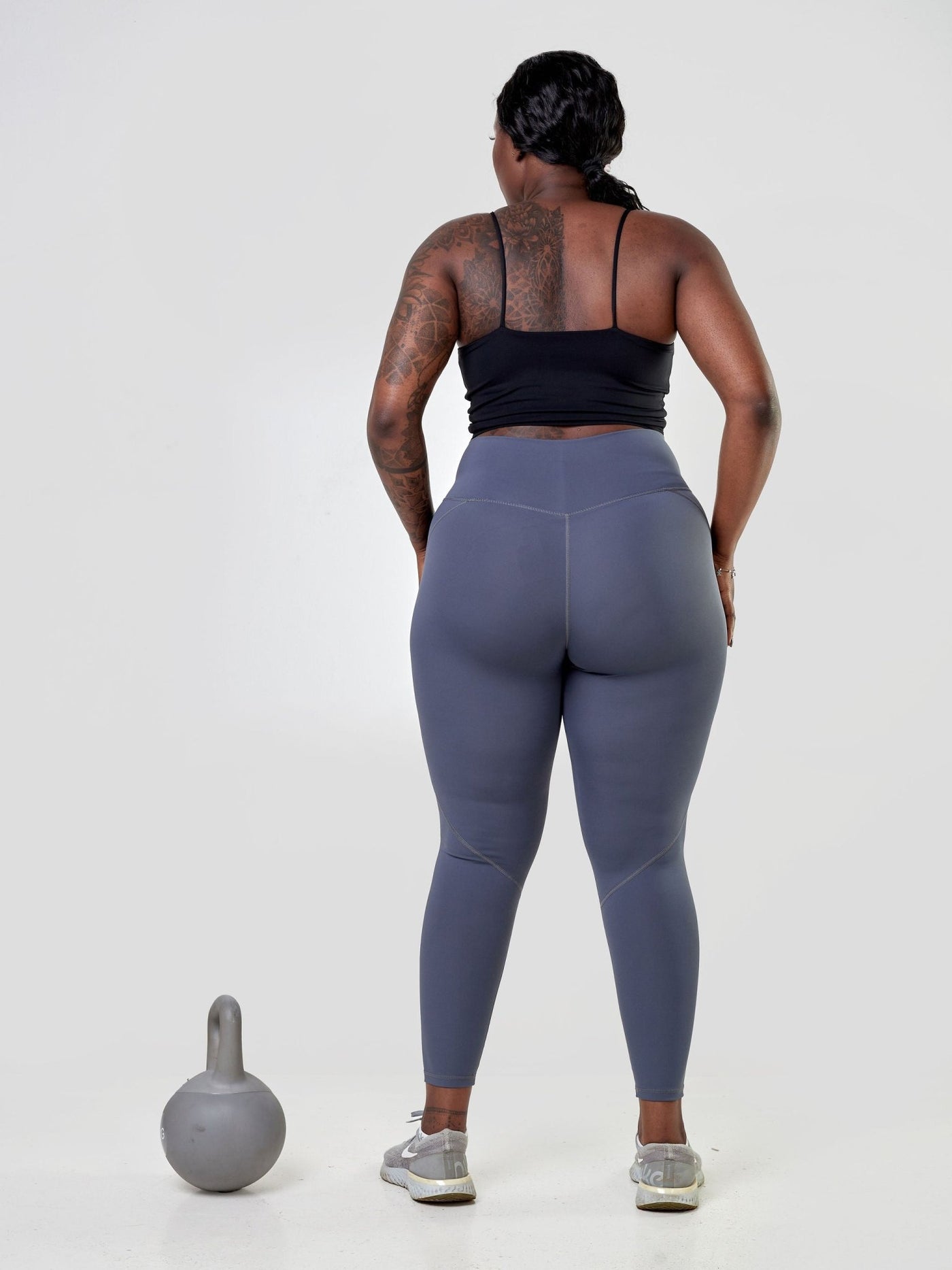 Ava Fitness Progress High Waisted Leggings - Dark Grey - Shopzetu