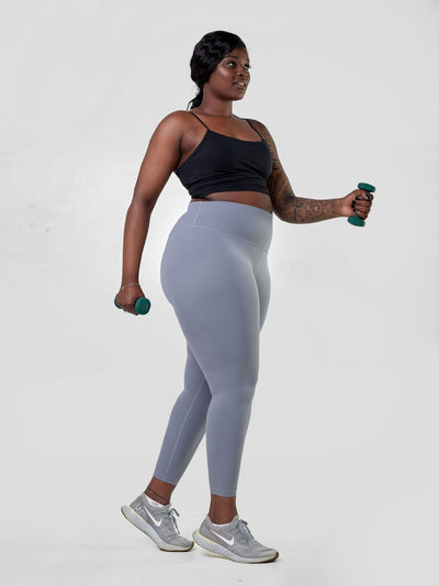 Ava Fitness Bella Workout Leggings - Grey Blue - Shopzetu