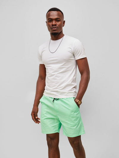 Zetu Men's Beach Shorts - Mint Green - Shopzetu