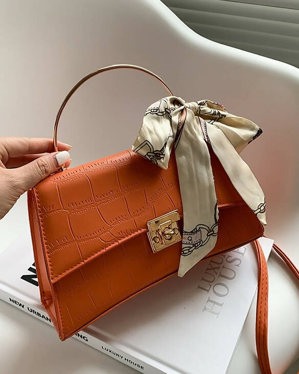 Slaks World Fashion A Style Fashion Handbag - Orange - Shopzetu