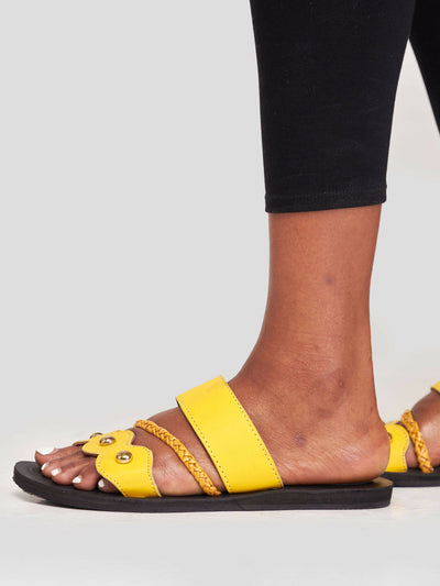 Biba Trends Collection Rana Braided Sandals - Yellow