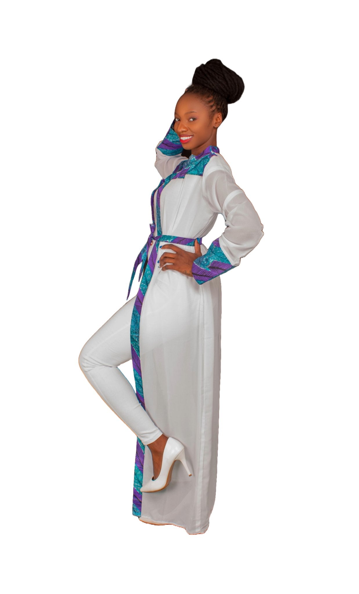 Da'joy Fashions Amun Kimono - White - Shopzetu