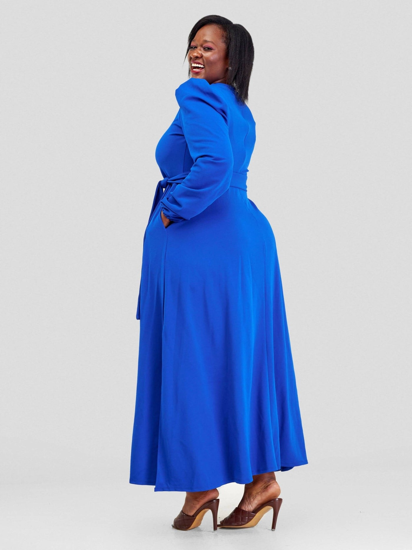 Lucille Couture Ayla Maxi Dress - Blue - Shopzetu