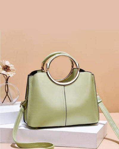 Slaks World Fashion Medium Size Casual Satchel Bag - Lime Green - Shopzetu