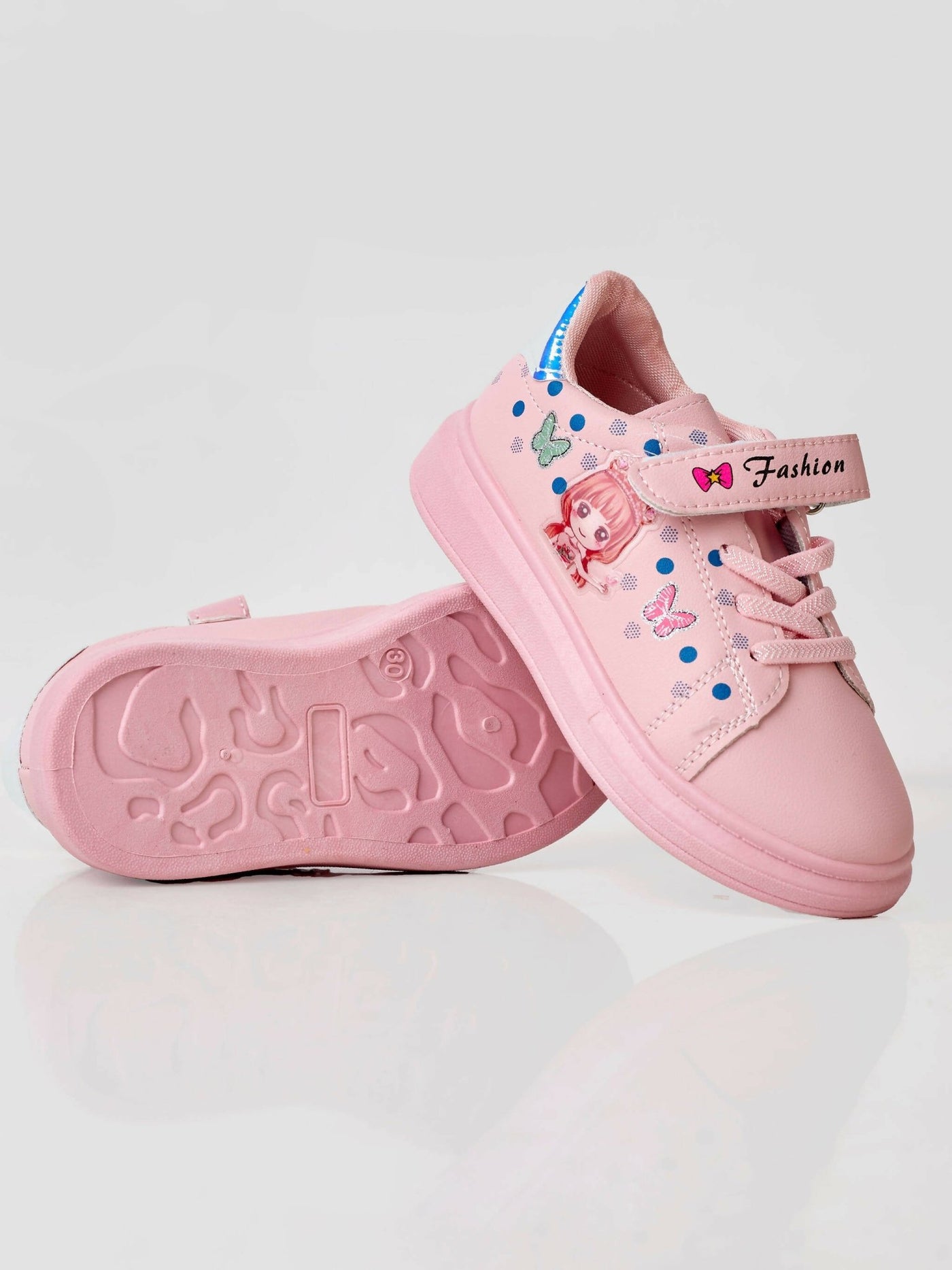 Little Feet Kenya Cartoon Themed Sneaker- Pink - Shopzetu