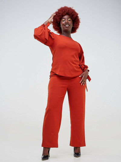 Dd Holdings Gertrudes Two Piece Pants Sets - Orange - Shopzetu