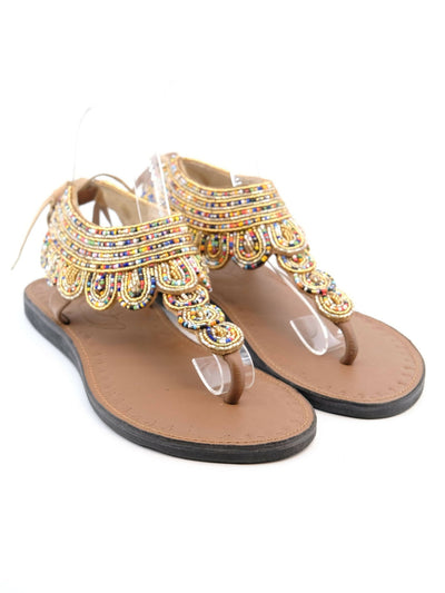 Azu's Baraka Sandals 130 GX T - Gold / Mix Beads - Shopzetu