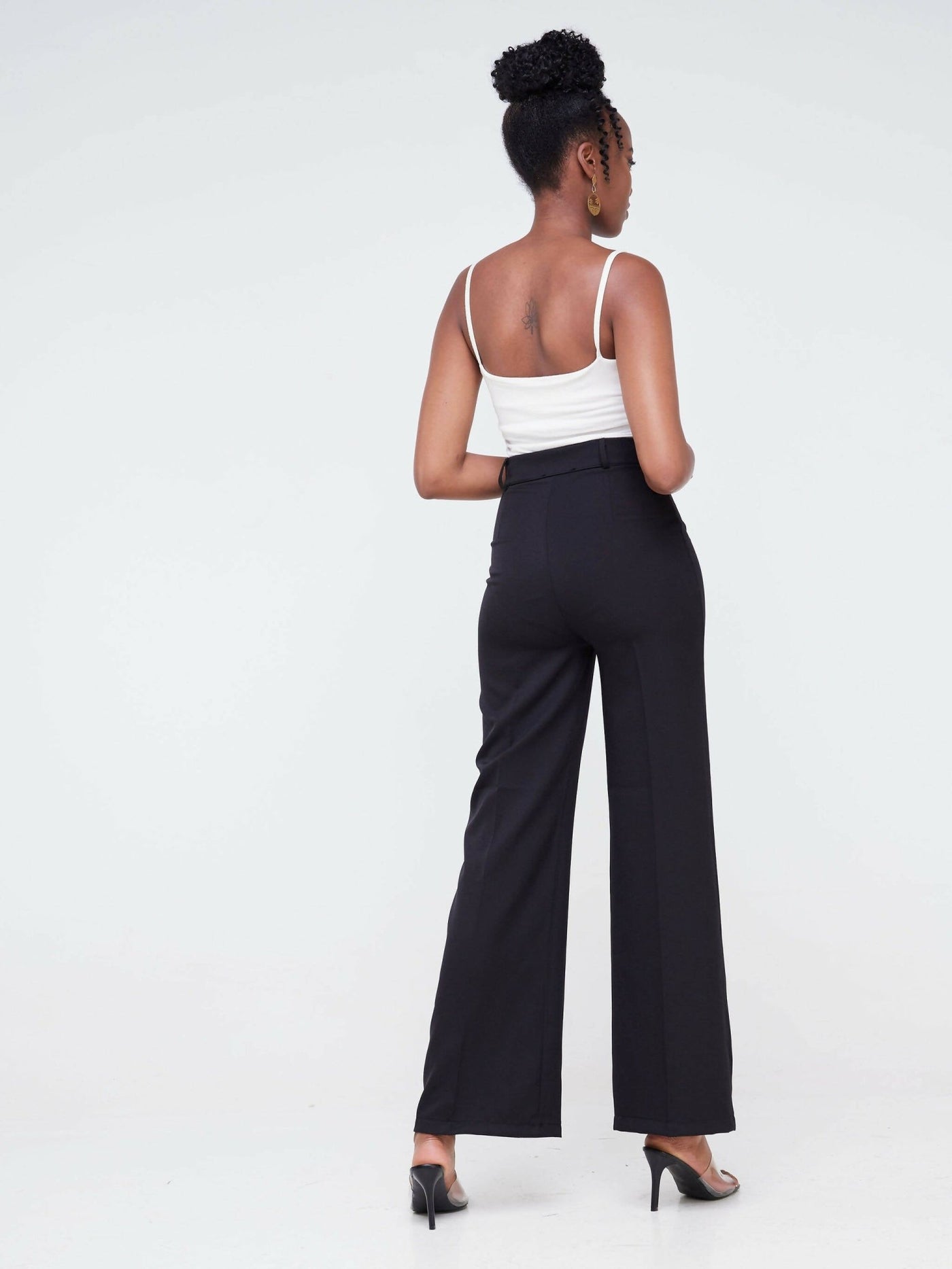 The Fashion Frenzy Flared Pants - Black - Shopzetu