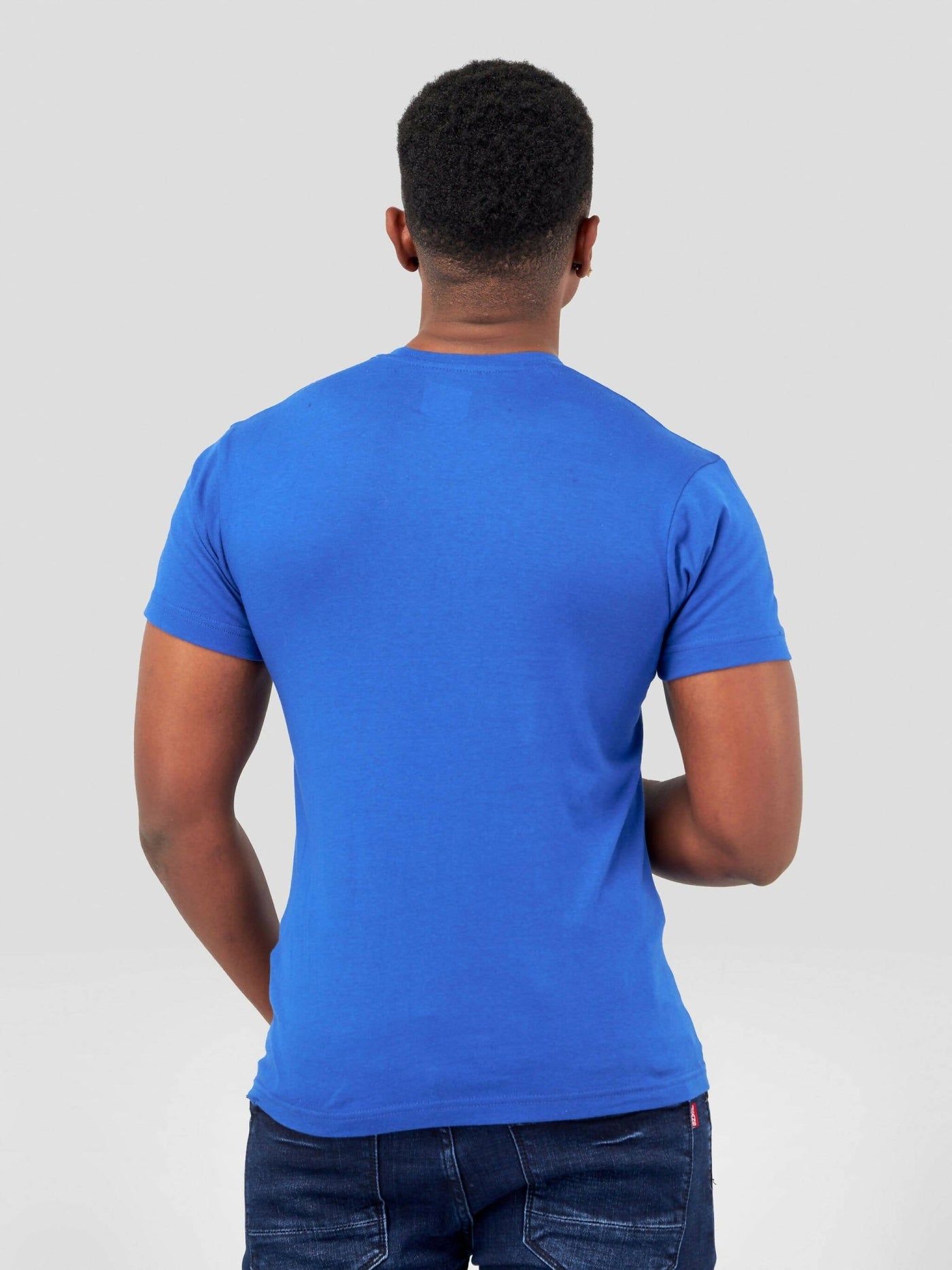 Inken Solid Men's T-shirt - Royal Blue - Shopzetu