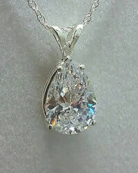 Slaks World Fashion Pear Shape Pendant Necklace - Silver - Shopzetu
