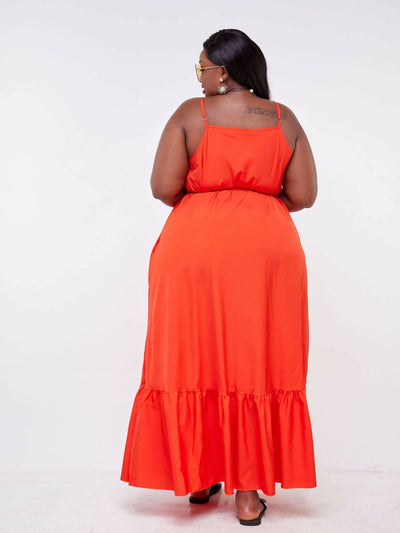DD Holdings Amanda Strappy Maxi Dress - Orange - Shopzetu