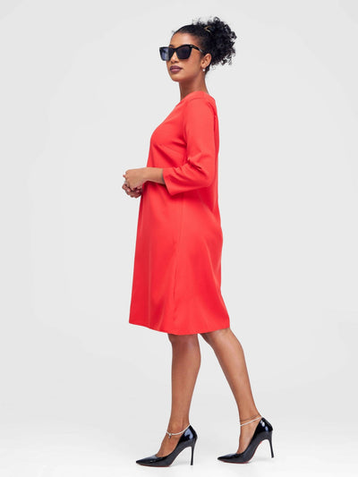 StyledBy-Lani Top Dress - Red - Shopzetu