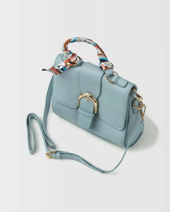 Slaks World Fashion Medium Size Kelly Bag - Blue - Shopzetu