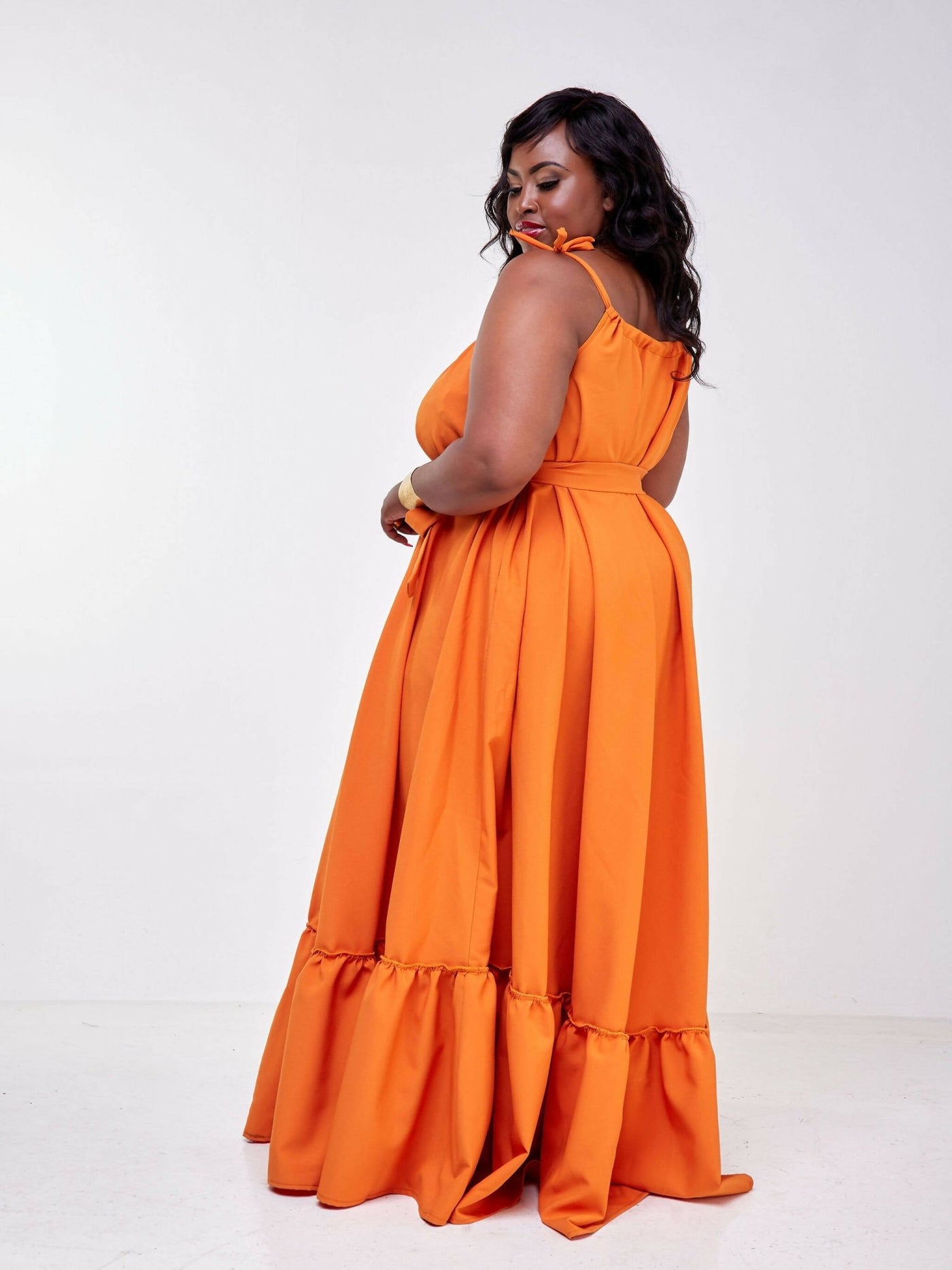 Izulu Lugard Dress - Orange - Shopzetu