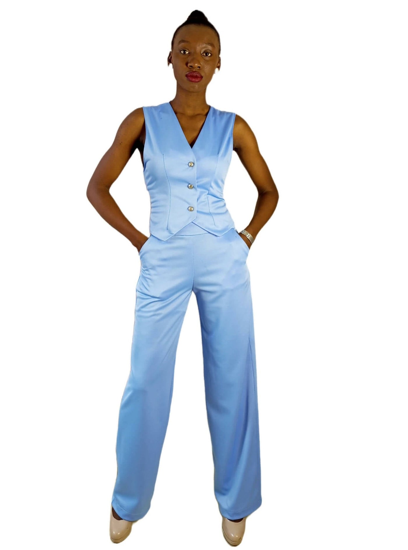 Da'joy Fashions Isa Pants Suit - Blue