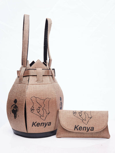 Kuldra Pineapple Spike Handbag Kenya - Ash - Shopzetu