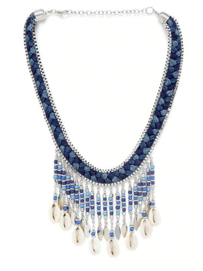 Slaks World Fashion Traditional Style Necklace - Blue - Shopzetu