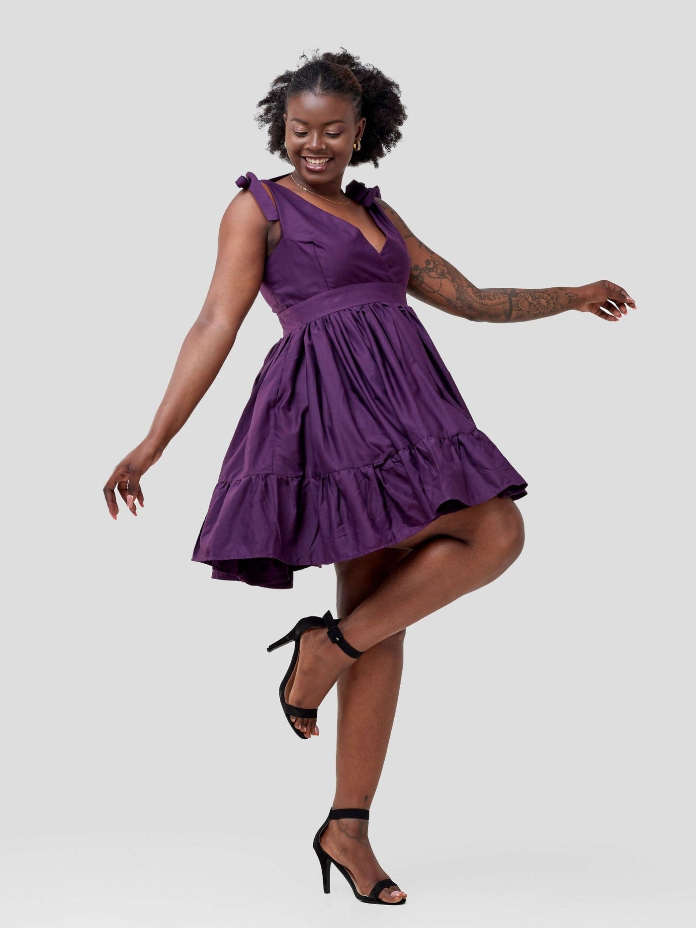 Merli Africa Malindi Dress - Purple - Shopzetu