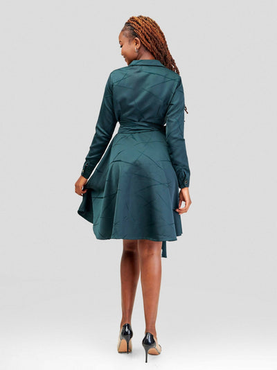 Herrinda Designs Wrap Dress - DarkGreen - Shopzetu