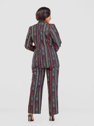 SBV Ankara Pant Suit-Tribal Print - Multi-colored - Shopzetu