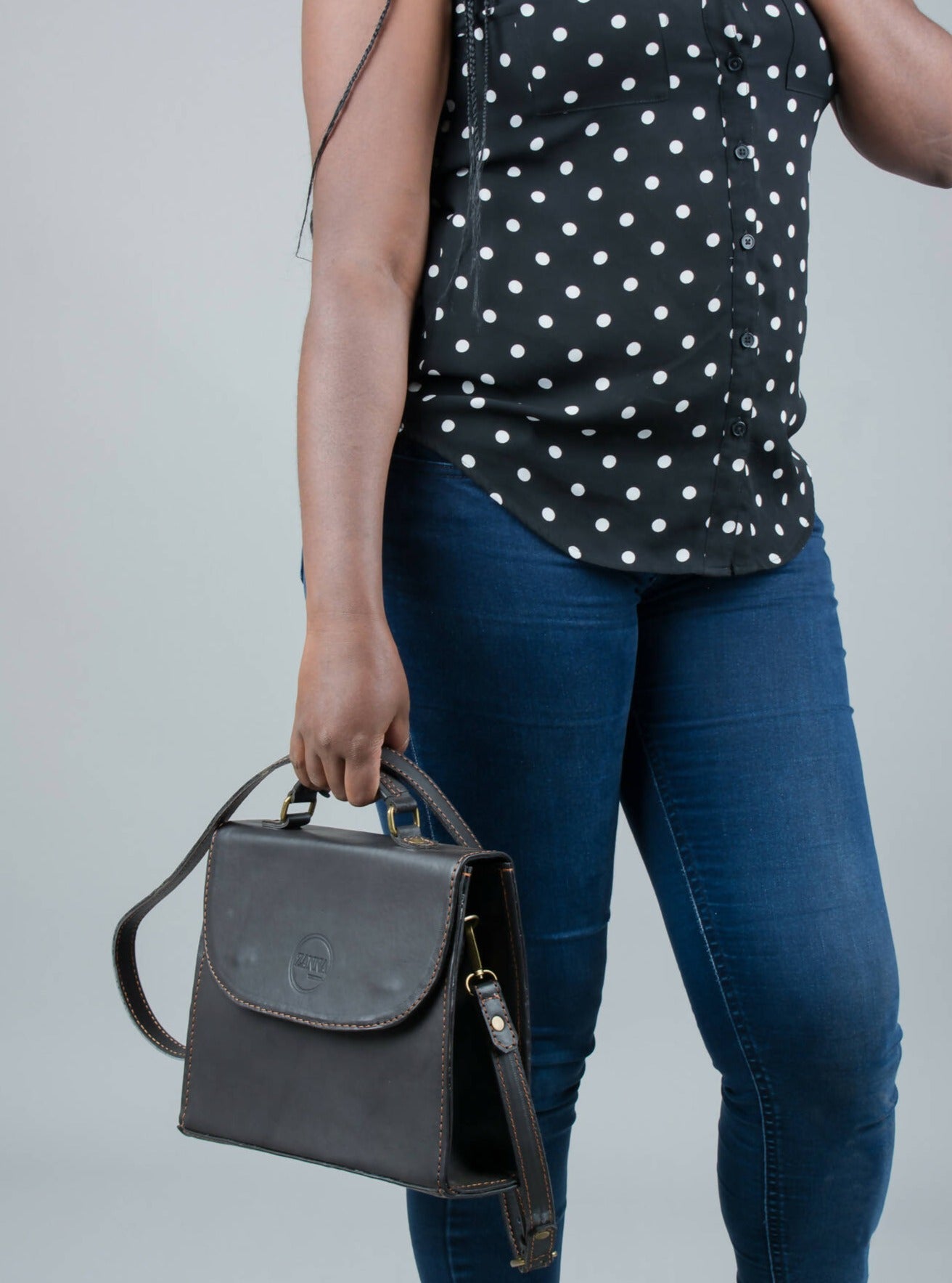 Zanna Leathers Zawadi Handbag - Black