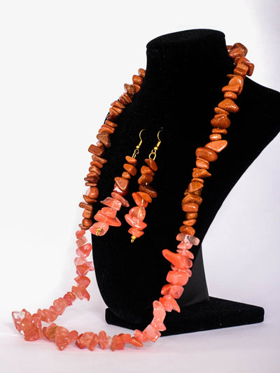 Klewisia Closet Ceramic Necklace Beads Jewellery - Pink - Shopzetu