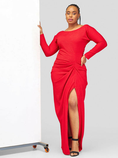 Salok Havilah Marlene Maxi Dress - Red - Shopzetu