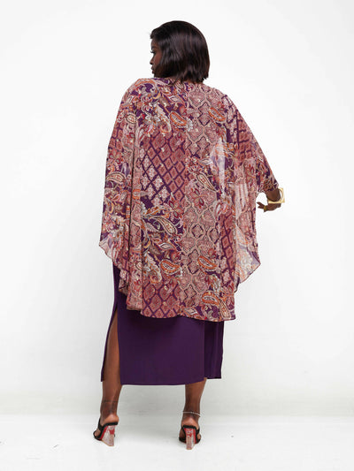 Twilight Collections Maxi Dresses Polyester & Chiffon - Purple