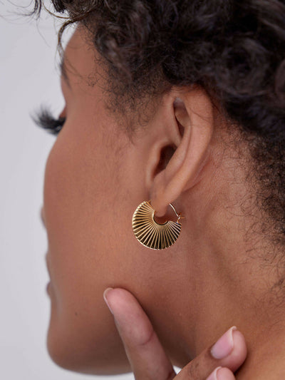 Soko Jua Threader Hoop Earring - Gold - Shopzetu