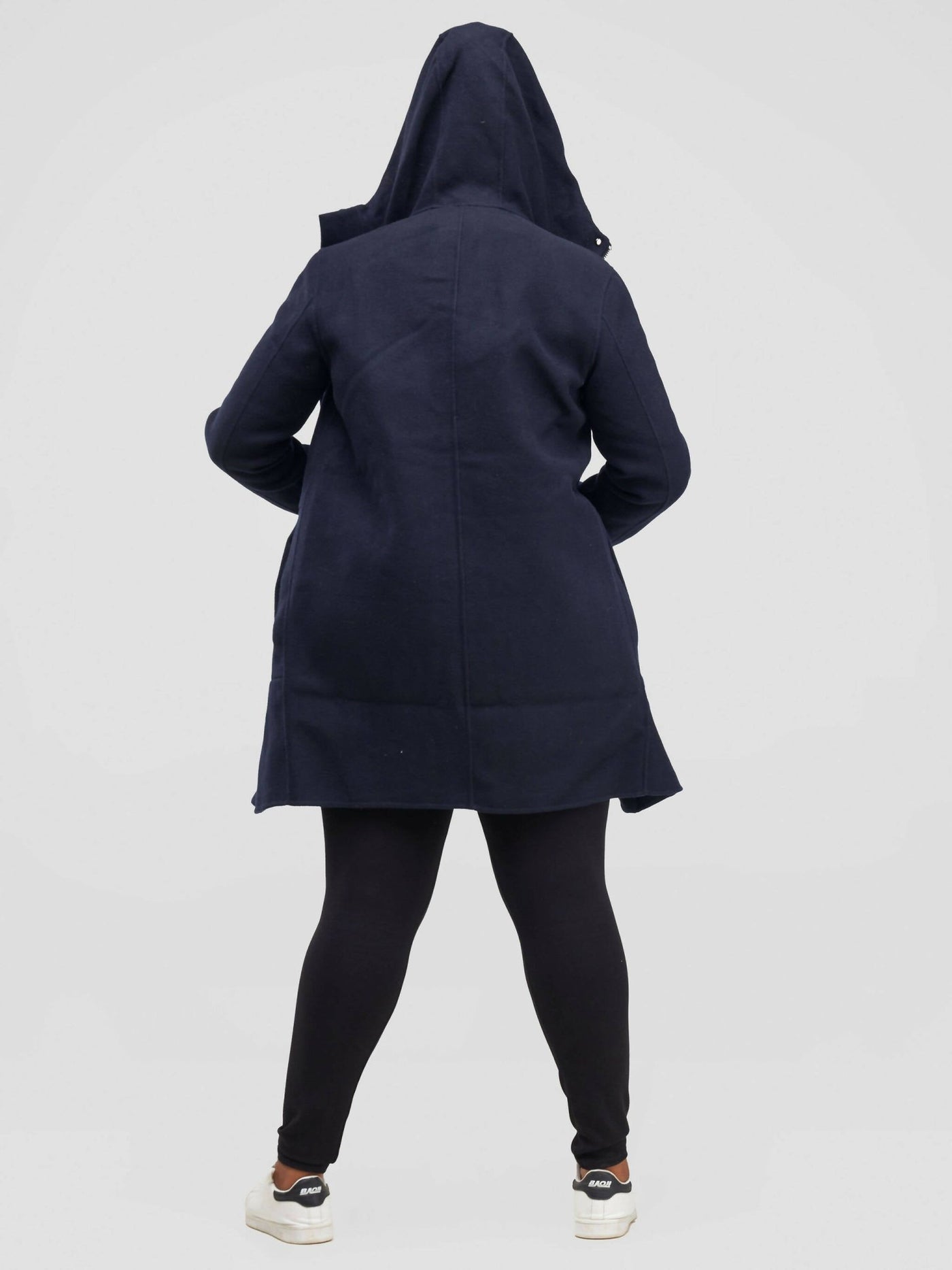 Waki Collections Lined Trench Coat - Navy Blue - Shopzetu