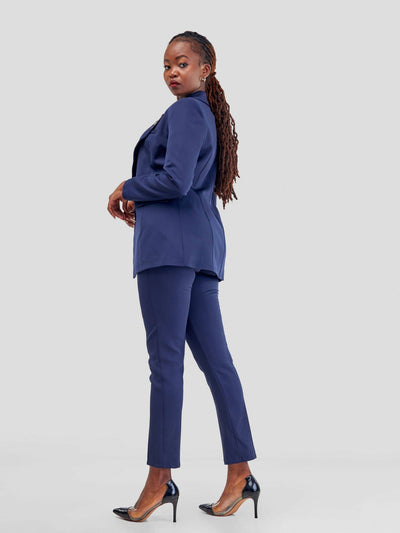 The Fashion Frenzy Pant Suit - Navy Blue - Shopzetu