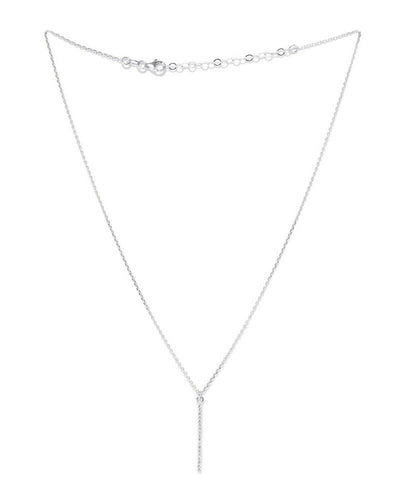 Slaks World Fashion Rhodium Necklace - Silver