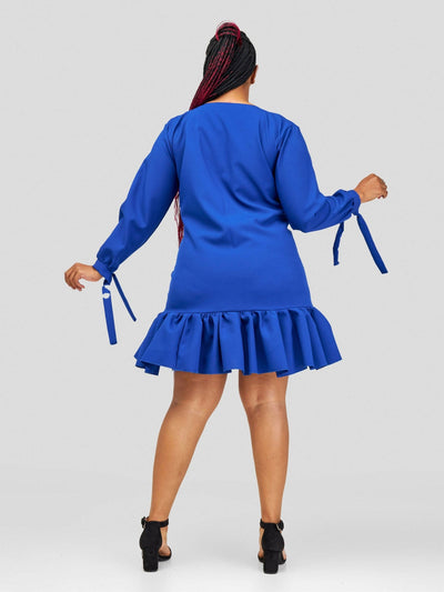 Vintlyne Shira Shift Dress - Royal Blue - Shopzetu