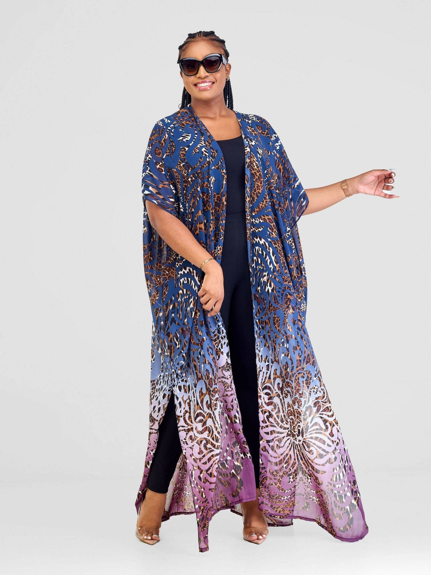 Jf Designs Kimono Wear - Blue - Shopzetu