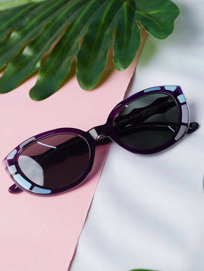 Waridi Cateye Sunglasses - Dark Purple - Shopzetu