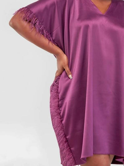 African Yuva Love Dress - Purple - Shopzetu