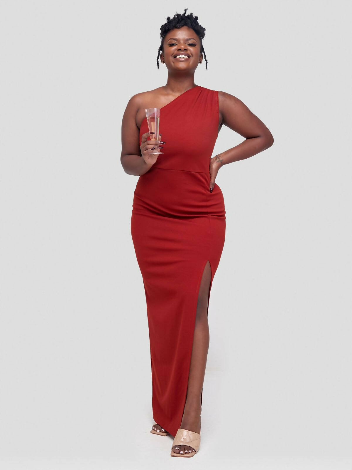 Jem Africa Katumbi Maxi Dress - Rust - Shopzetu