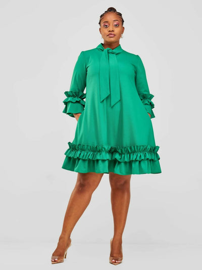 Jolly Fancy Wear Lulu Shift Dress - Green - Shopzetu