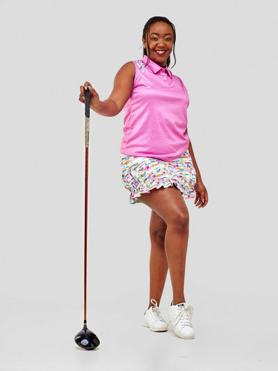 Authentic Golf Furaha Skort Set With Frills - Pink - Shopzetu