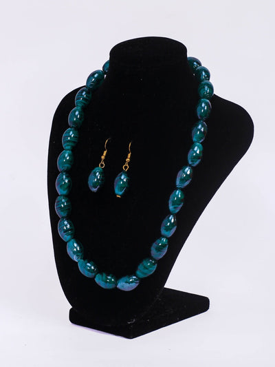Klewisia Closet Shiny Pearls Necklace Jewellery - Green - Shopzetu