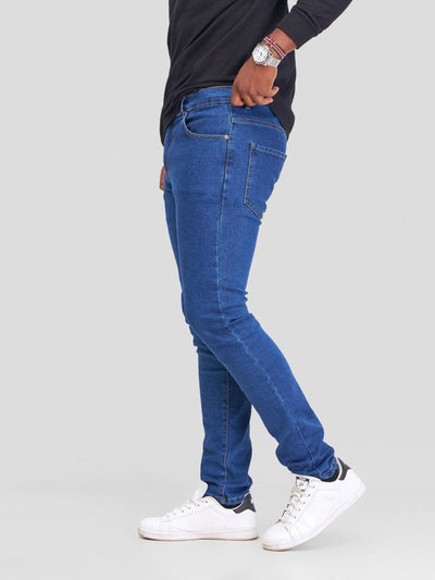 Denim Haven Classic Men's Straight Jeans - Dark Blue - Shopzetu